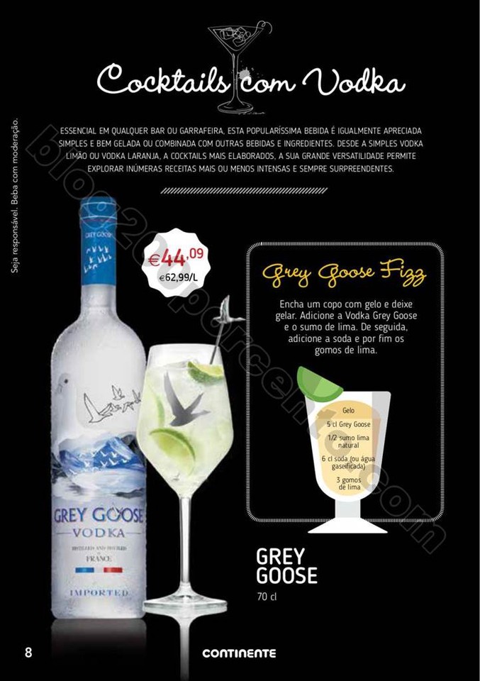 Antevisão Folheto CONTINENTE Cocktails de 25 julh