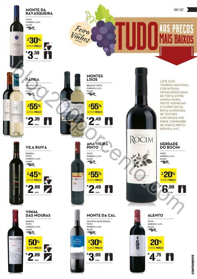 Antevisão Folheto CONTINENTE Vinhos promoções d