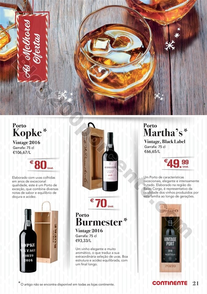 Antevisão Folheto CONTINENTE Natal bebidas Promo