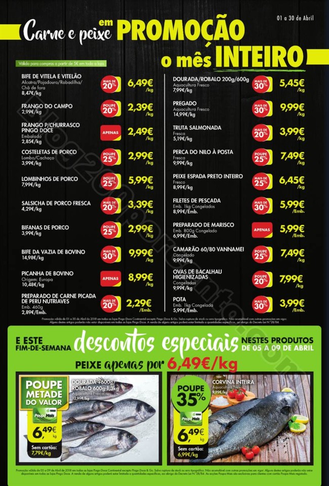 Antevisão Folheto PINGO DOCE Fim de semana - 5 a 