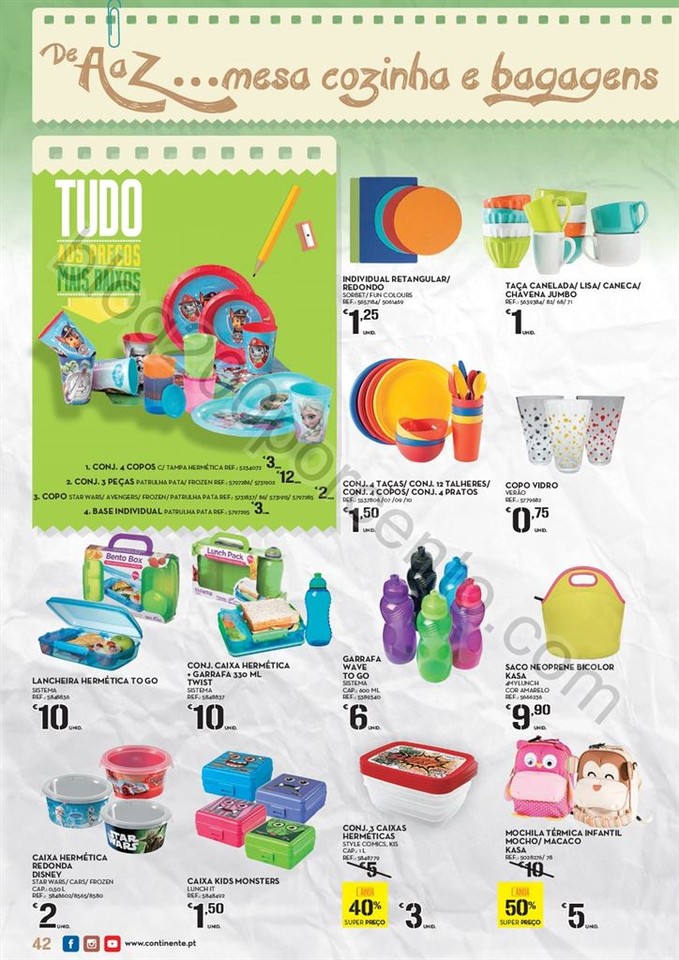 Antevisão Folheto CONTINENTE Regresso às aulas d