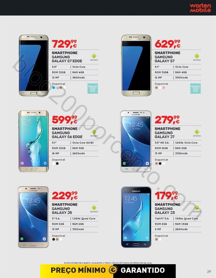 Antevisão Folheto WORTEN Mobile promoções de17 
