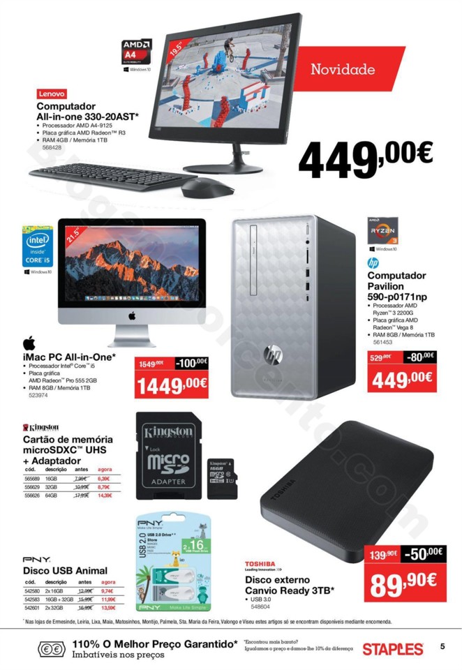 Antevisão Folheto STAPLES Promoções de 2 a 17 a