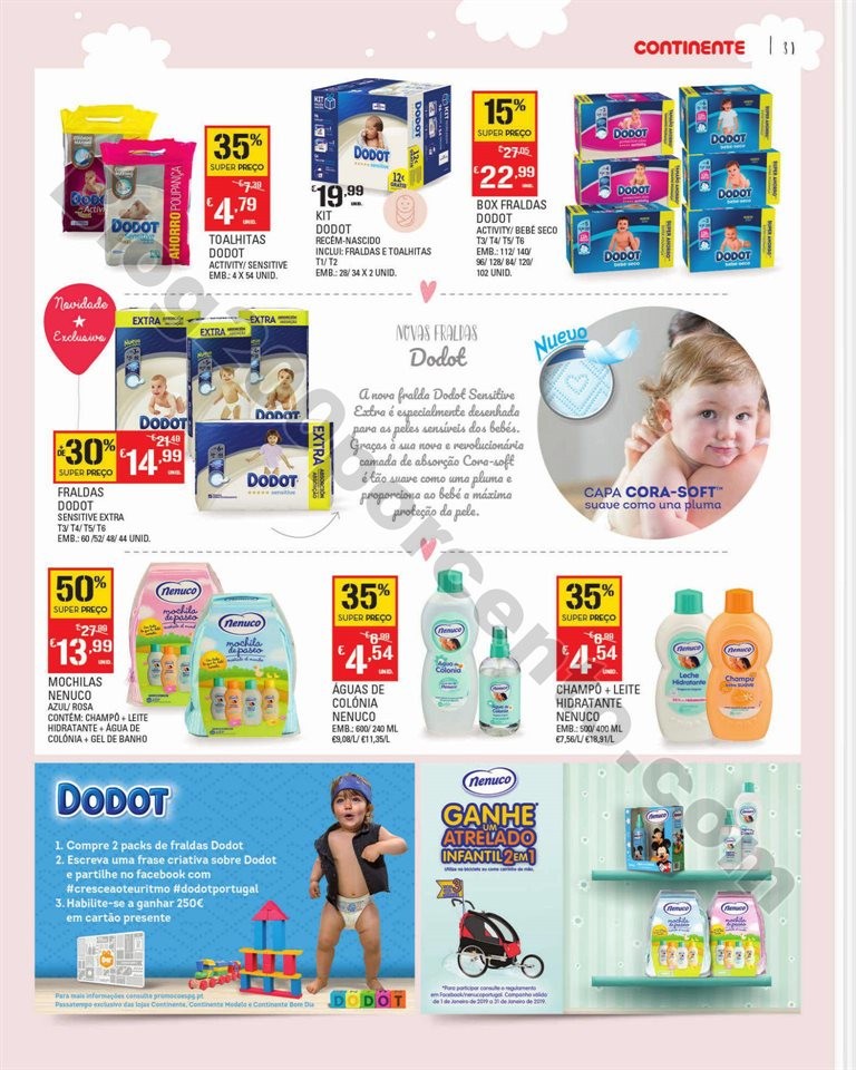 Feira Bebé CONTINENTE Promoções de 7 a 28 janei