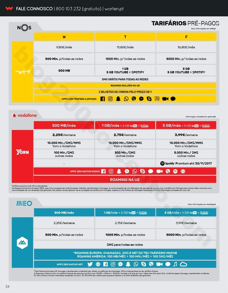 Antevisão Folheto WORTEN Mobile Promoções de 9 