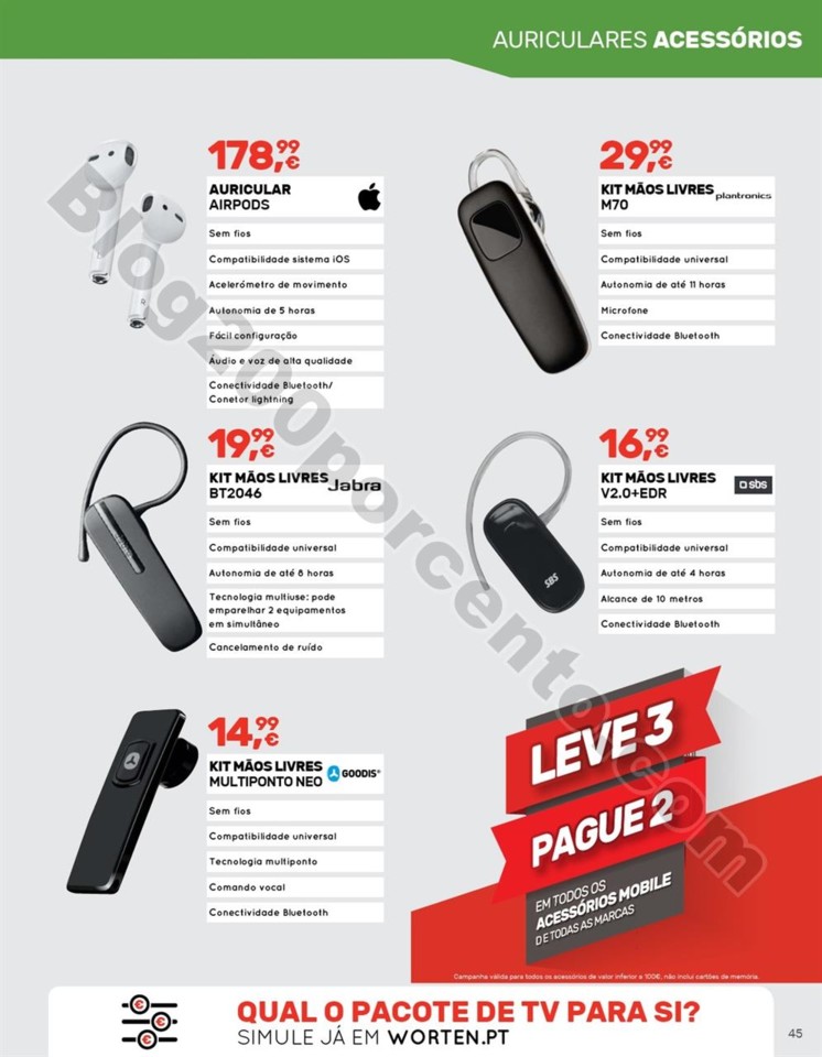 Antevisão Folheto WORTEN Mobile Promoções de 7 