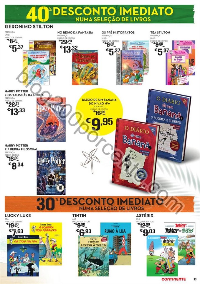 ANtevisão Folheto CONTINENTE Feira do livro promo