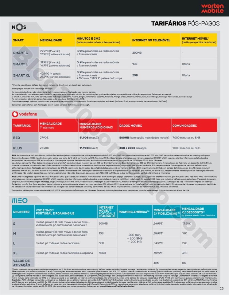 Antevisão Folheto WORTEN Mobile Promoções 25 ja