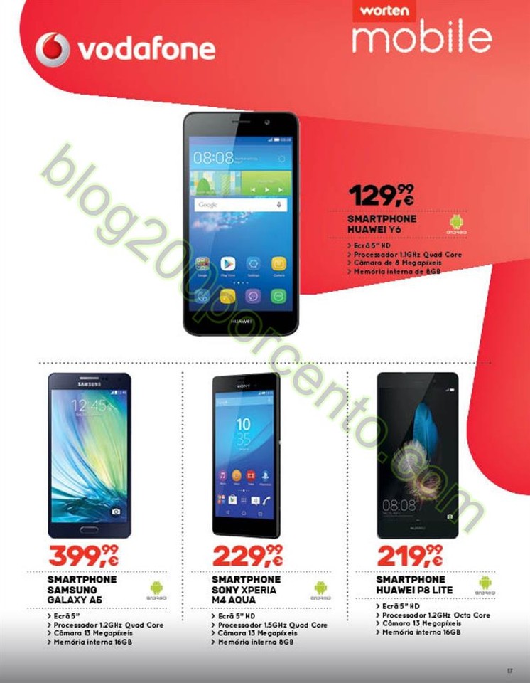 Antevisão Folheto WORTEN Mobile promoções de 11