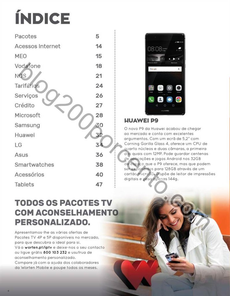 Antevisão Folheto WORTEN Mobile promoções de 7 