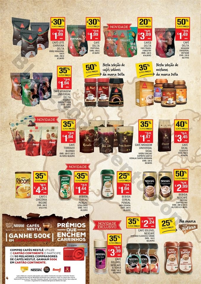 Antevisão Folheto CONTINENTE Bebidas quentes prom