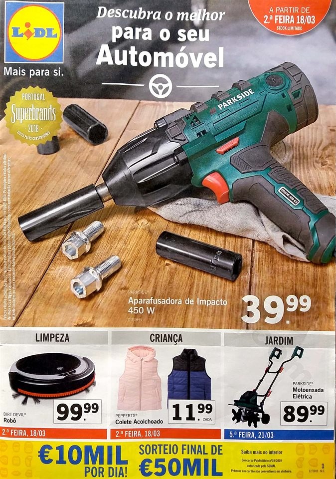 antevisao folheto lidl bazar 18 março e 21 março