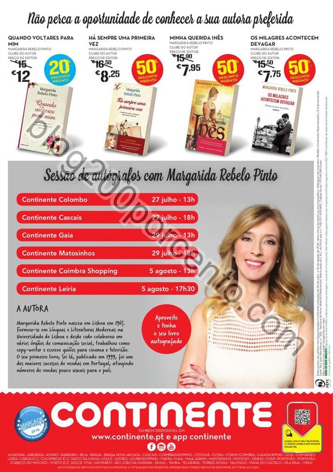 ANtevisão Folheto CONTINENTE Feira do livro promo