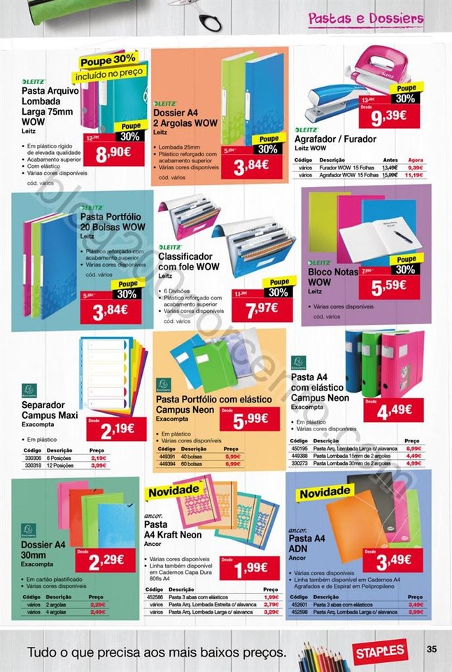 Antevisão Folheto STAPLES Regresso às aulas de 1