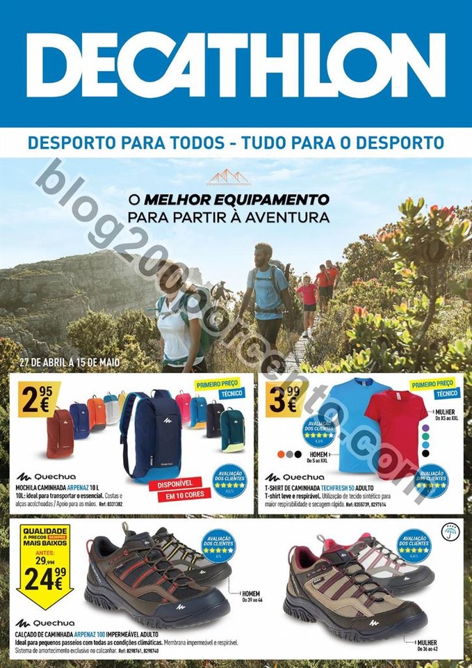 Novo Folheto DECATHLON Promoções de 27 abril a 1