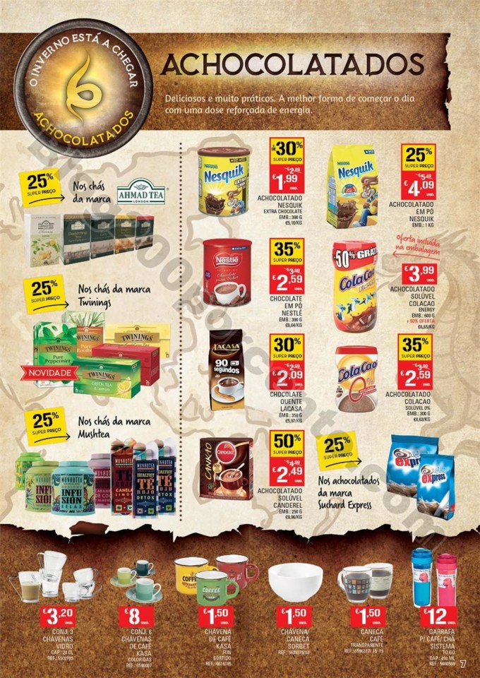 Antevisão folheto CONTINENTE Bebidas quentes prom