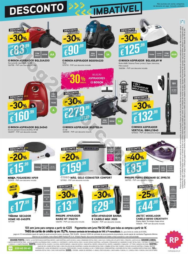 Folheto RADIO POPULAR Promoções de 7 a 20 agosto