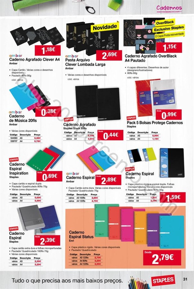 Antevisão Folheto STAPLES Regresso às aulas de 1