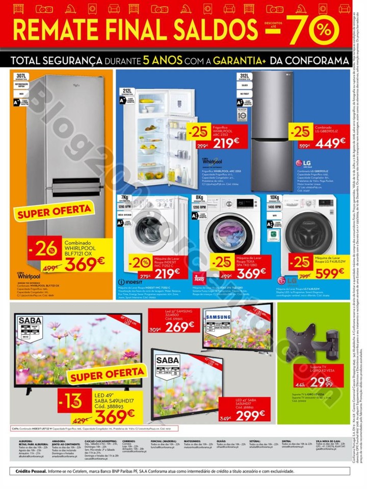 Antevisão Folheto CONFORAMA Remate saldos promoç
