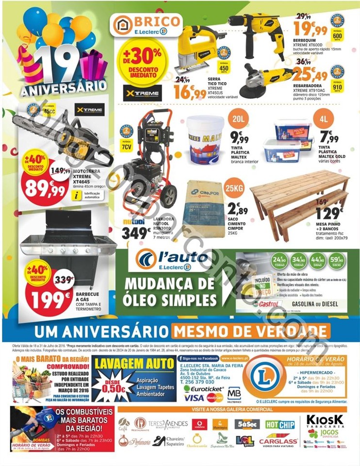 Antevisão Folheto E-LECLERC Aniversário Feira de