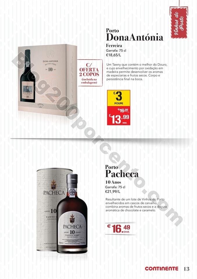 Antevisão Folheto CONTINENTE Natal bebidas Promo