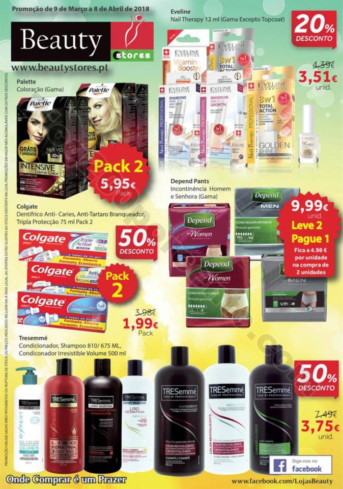 Antevisão Folheto BEAUTY STORES Promoções de 9 