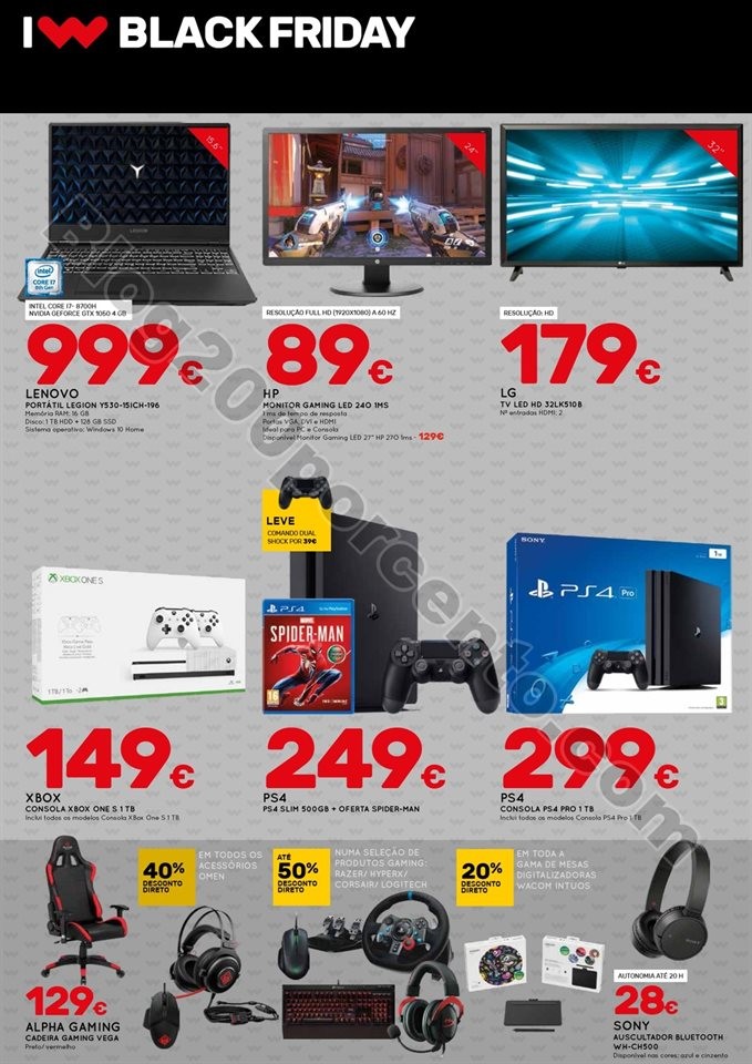 Antevisão Folheto WORTEN Black Friday promoções