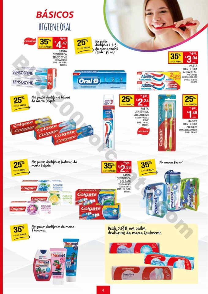 Antevisão Folheto Continente higiene oral 1 a 15 