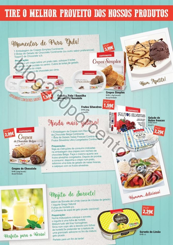 Novo Folheto CONTINENTE Gelados promoções até 1