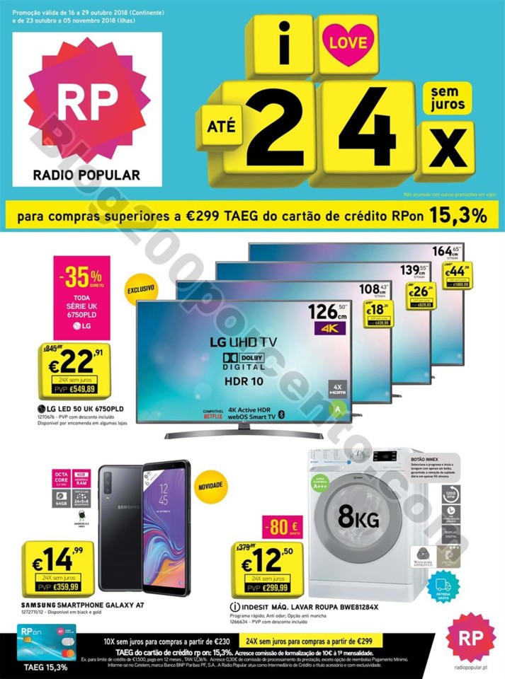 Antevisão folheto RADIO POPULAR Promoções de 16