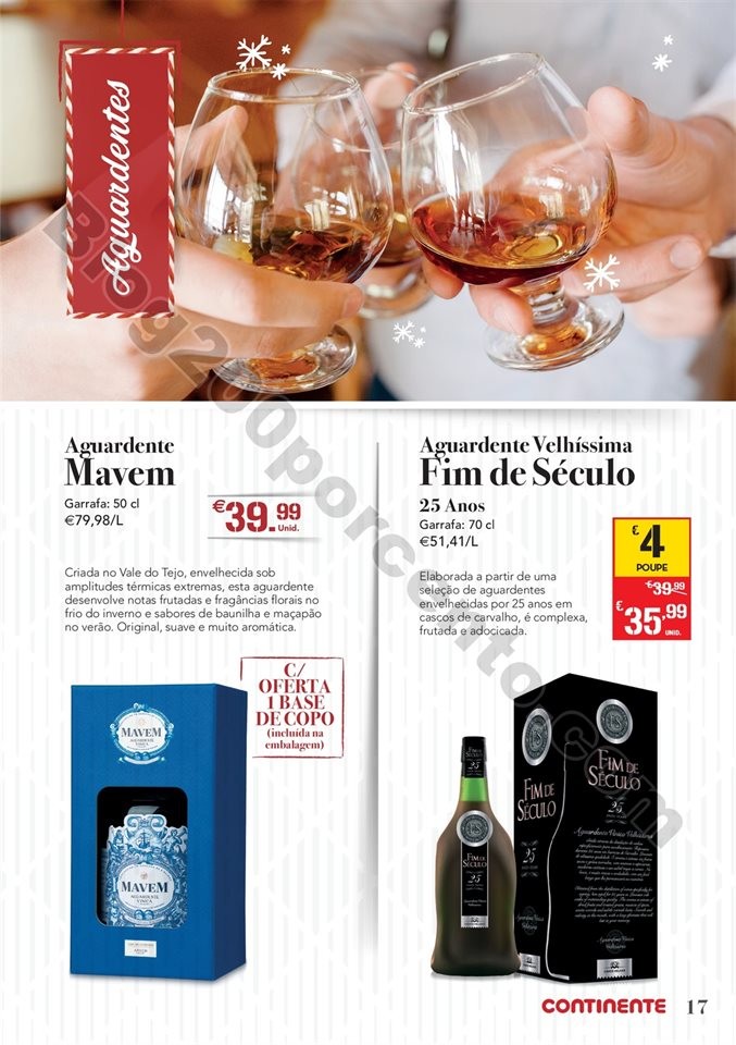 Antevisão Folheto CONTINENTE Natal bebidas Promo