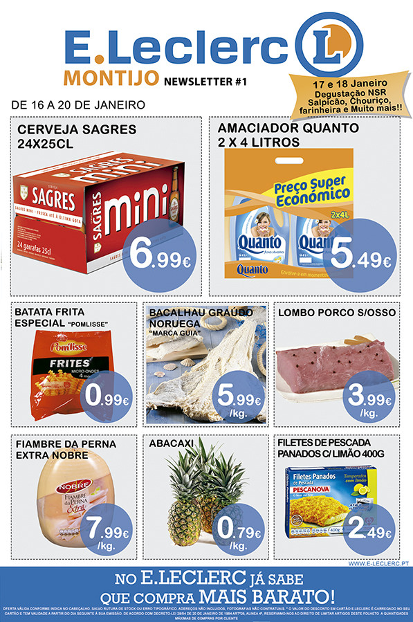 Especial | E-LECLERC | Montijo de 16 a 20 janeiro