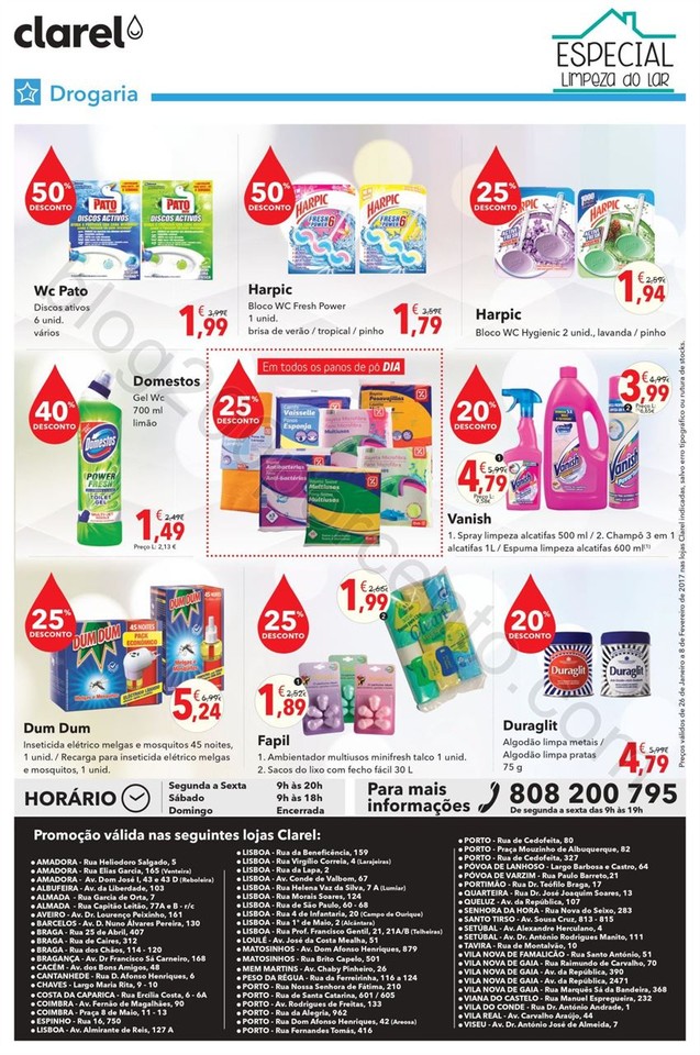 Antevisão Folheto CLAREL Promoções de 26 janeir
