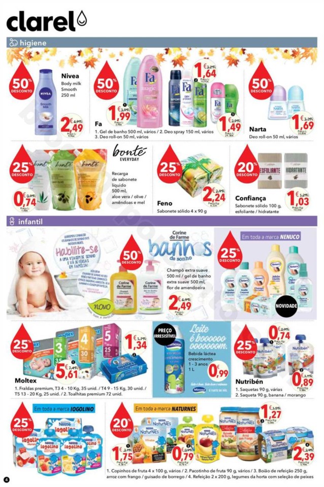 Antevisão Folheto CLAREL Promoções de 19 outubr