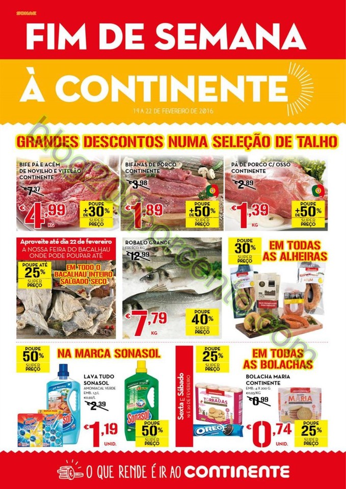 Antevisão Folheto CONTINENTE Fim de semana de 19 