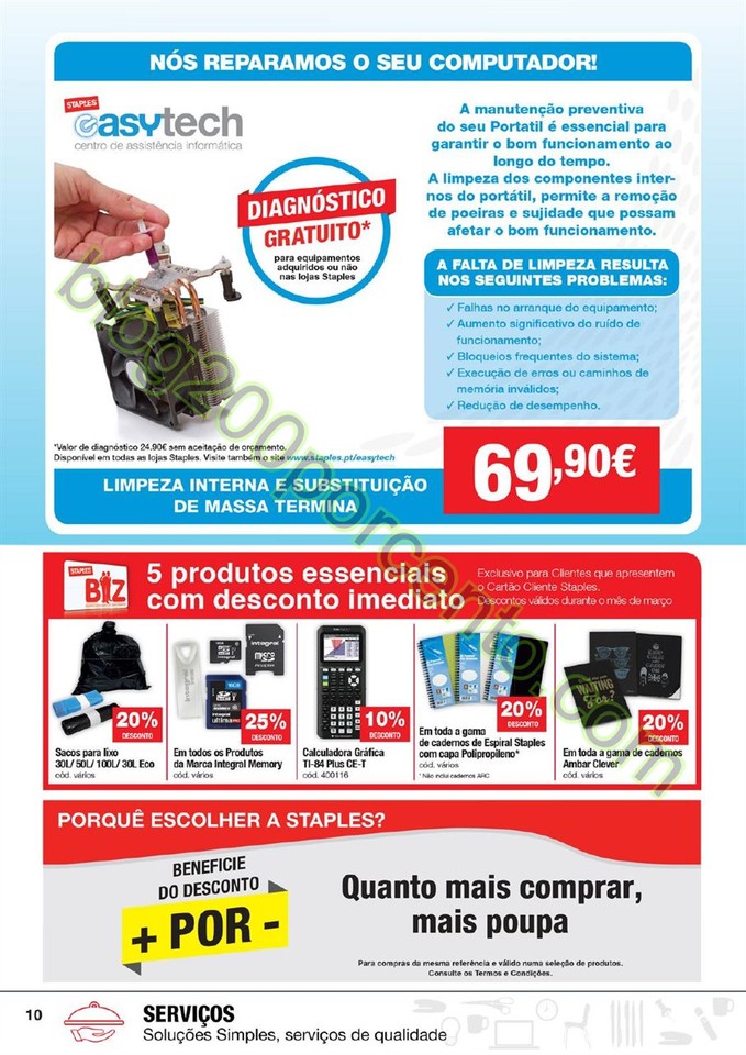 Antevisão Folheto STAPLES promoções de 3 a 15 m