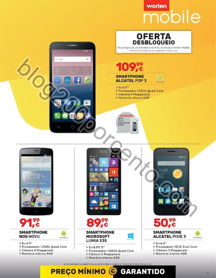 Antevisão Folheto WORTEN Mobile Promoções até 