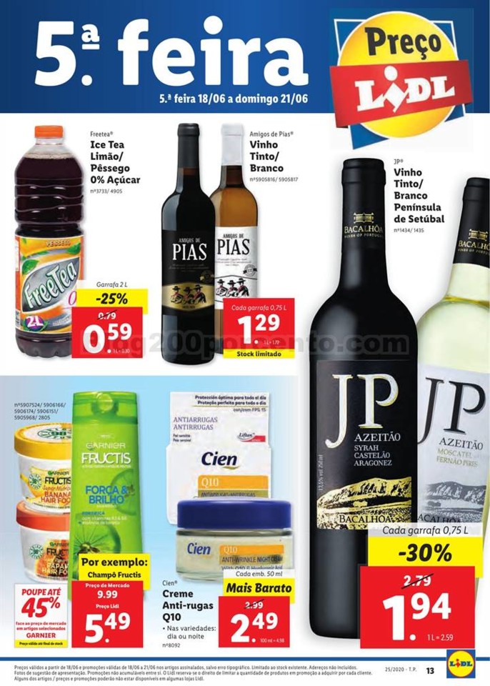 Antevisão Folheto LIDL Promoções de 15 a 21 jun