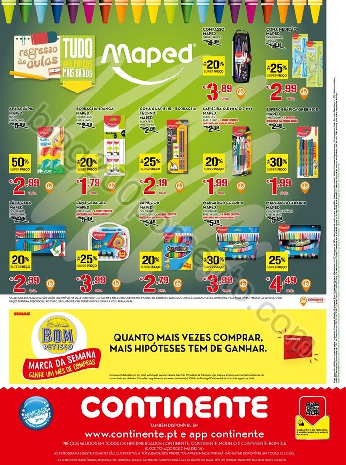 Antevisão Folheto CONTINENTE Promoções de 16 a 