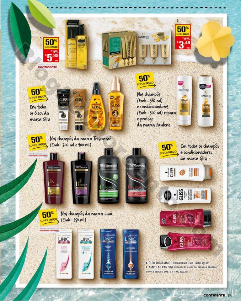 Antevisão Folheto CONTINENTE Beleza verão promo