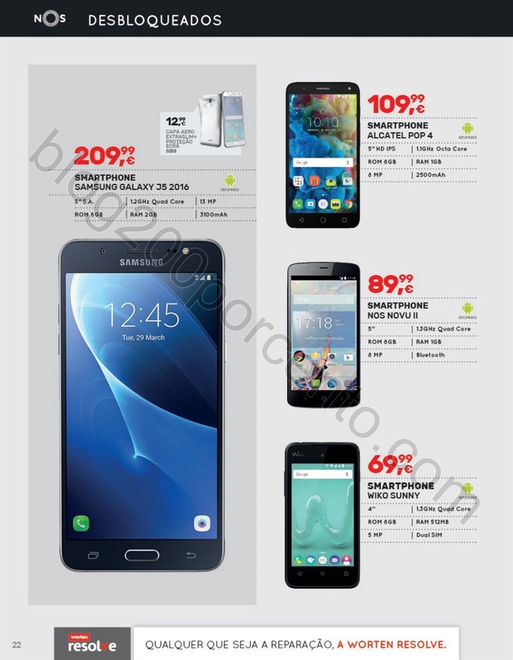 Antevisão Folheto WORTEN Mobile promoções de17 