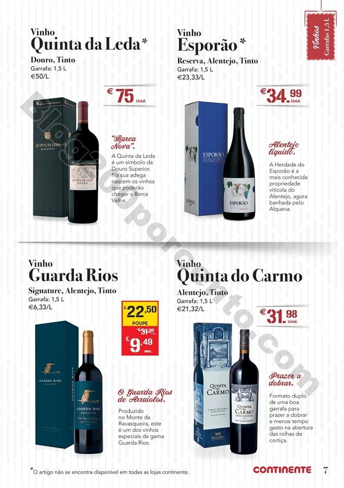 Antevisão Folheto CONTINENTE Natal bebidas Promo