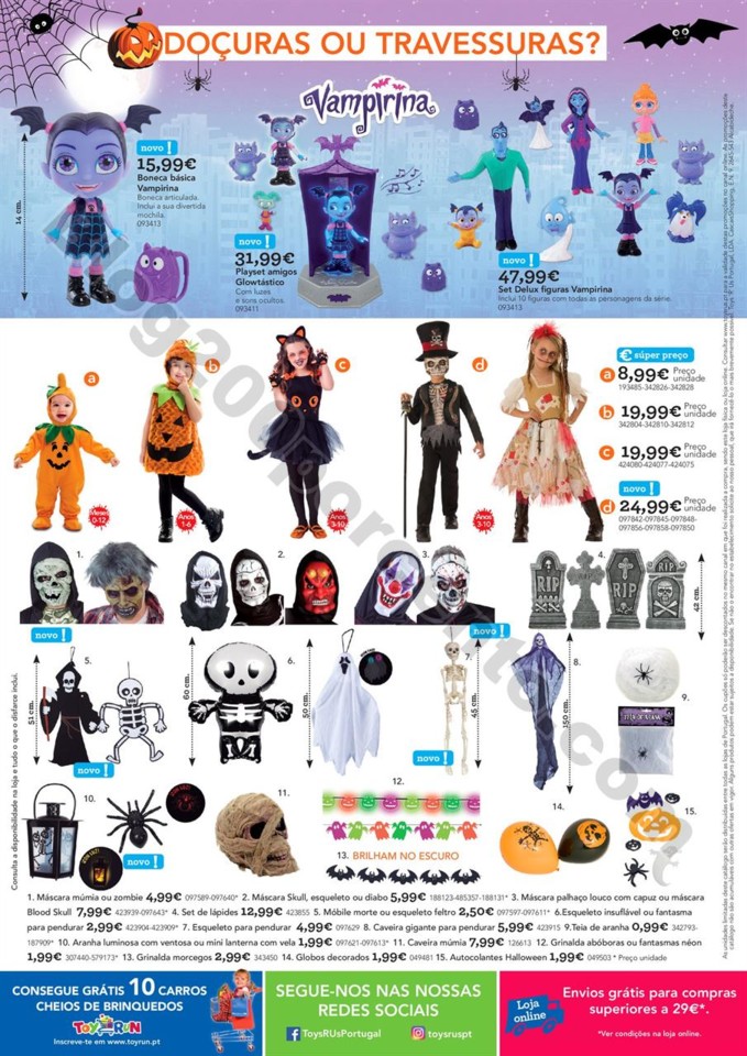 halloween toysrus promoções de 15 a 31 outubro p