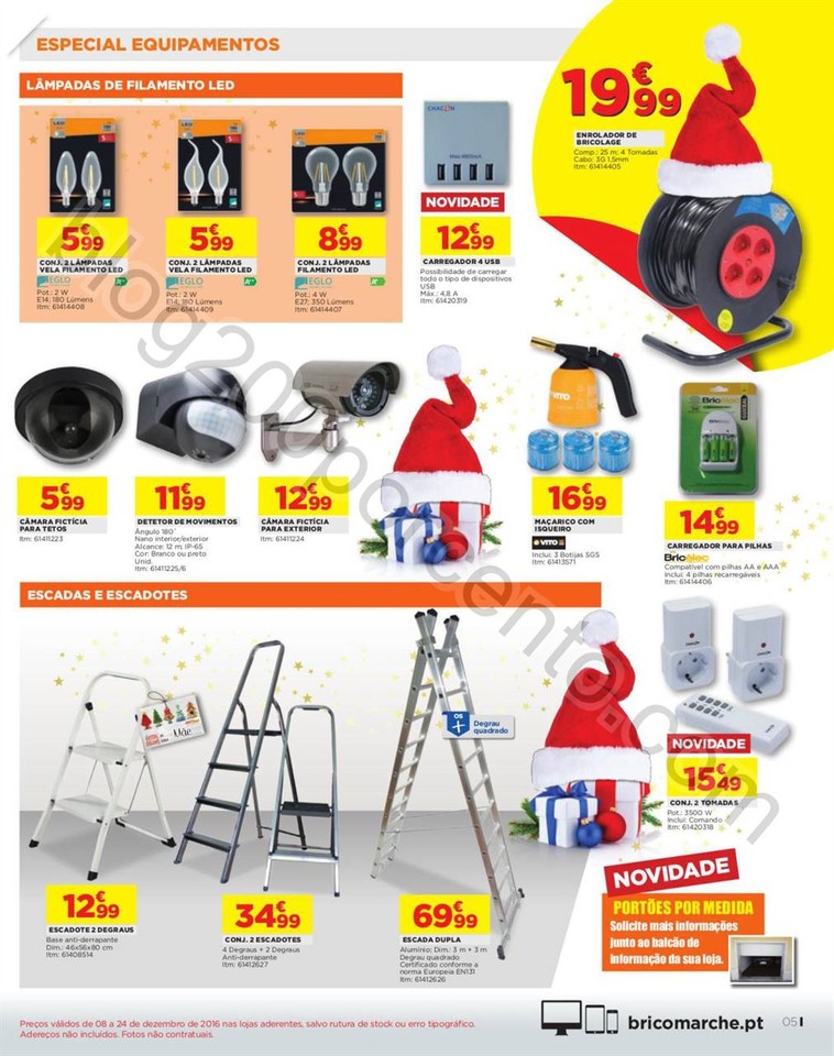 Novo Folheto BRICOMARCHÉ Promoções Natal de 8 a