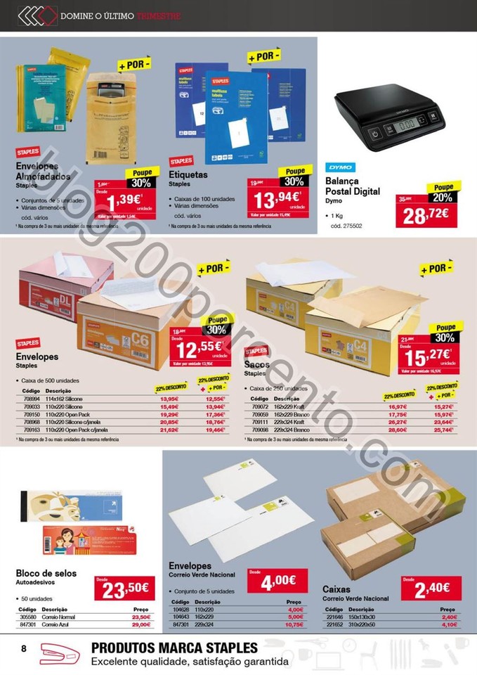 Antevisão Folheto STAPLES Produtividade de 6 a 18