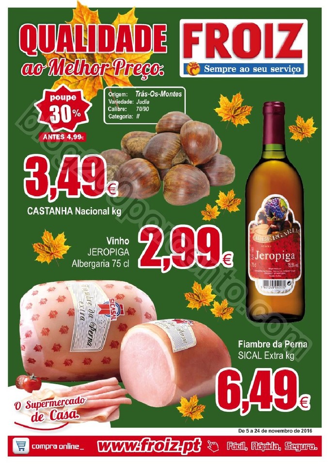 Novo Folheto FROIZ Promoções até 24 novembro p1