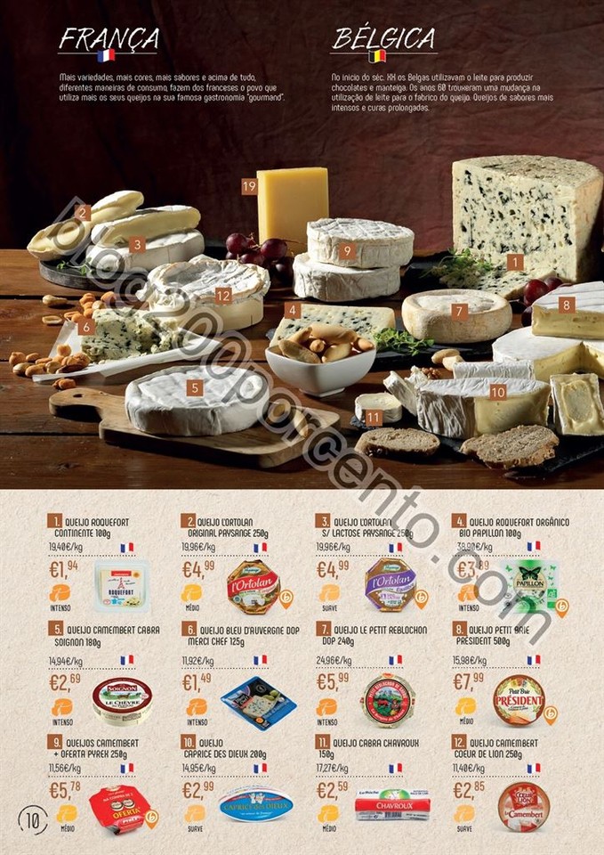 Novo Folheto CONTINENTE Queijos promoções de 4 a