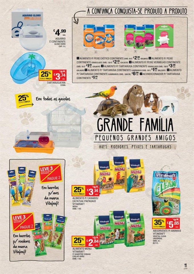 Antevisão Folheto CONTINENTE Feira animal de 26 s