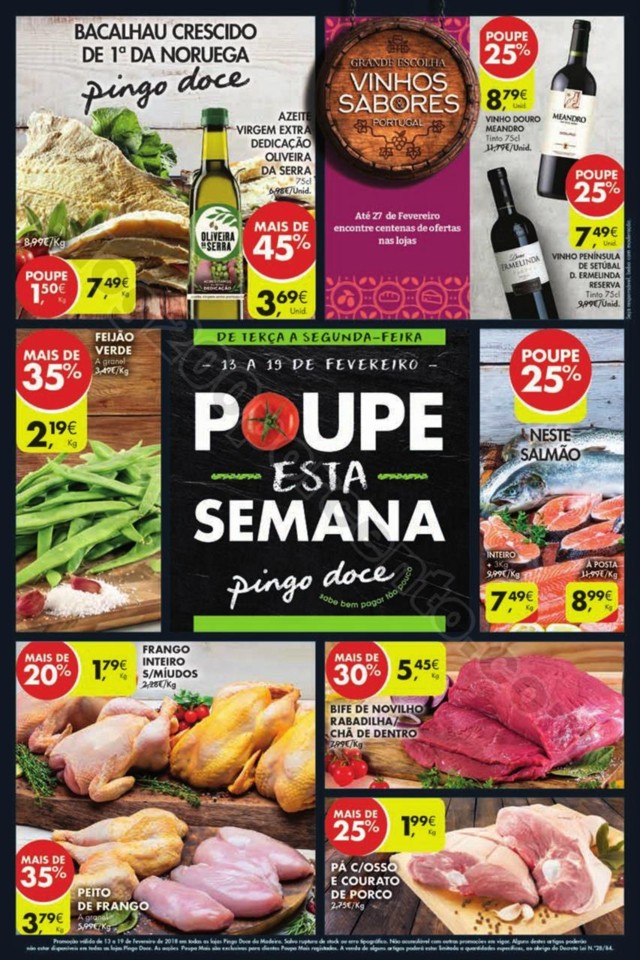 Antevisão Folheto PINGO DOCE Madeira 13 a 19 feve