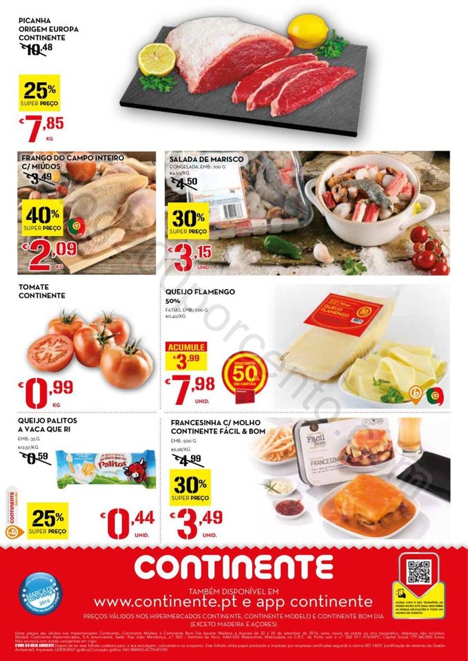 Antevisão Folheto CONTINENTE Fim de semana de 22 